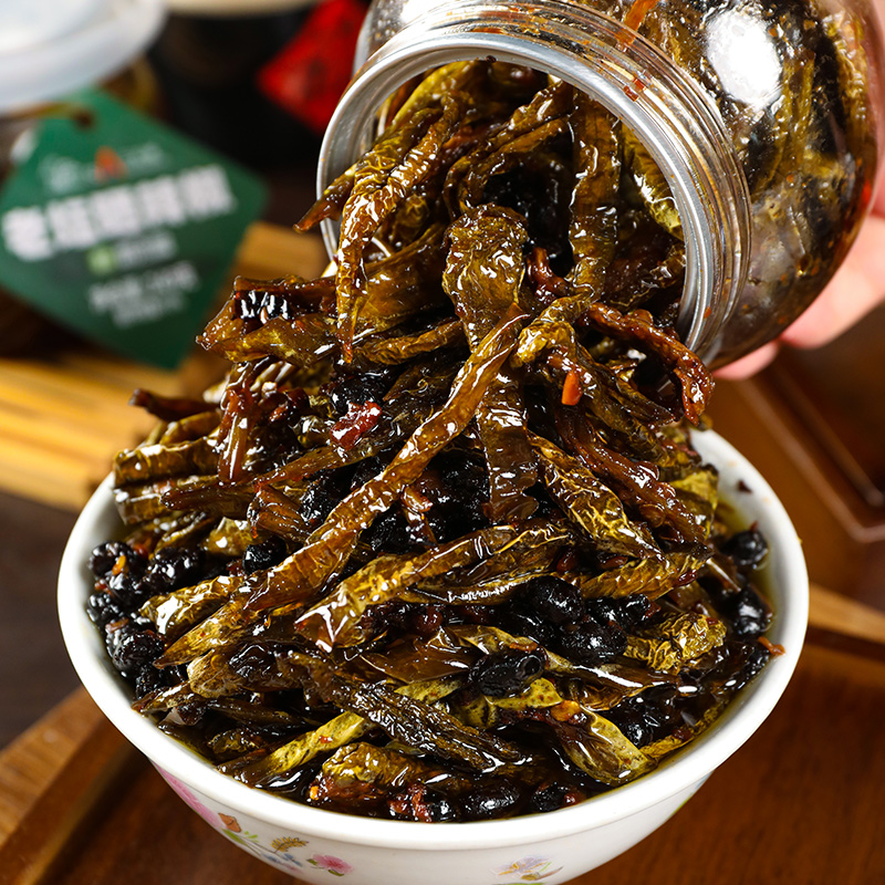 湖南特产老坛晒辣椒风味豆豉