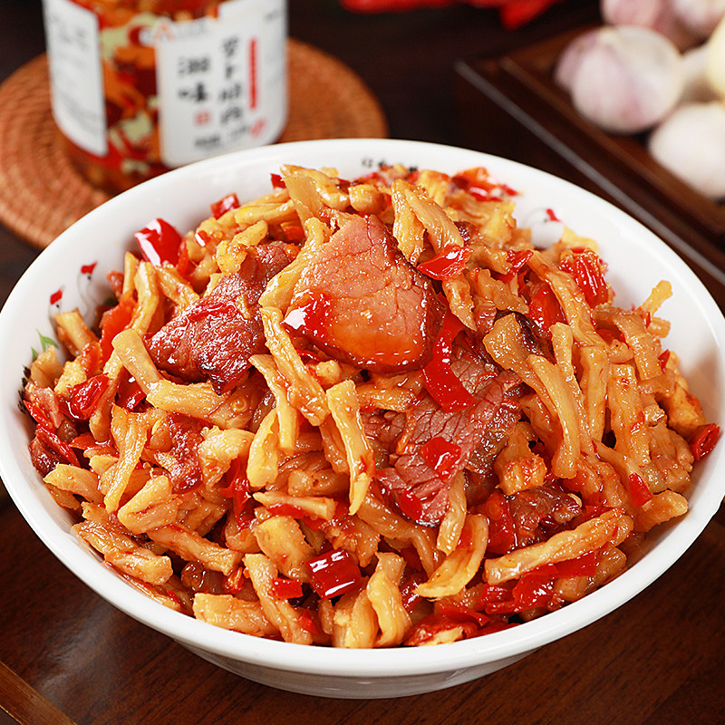 湖南特产湘味萝卜腊肉咸菜脆辣下饭菜即食特产自制农家腌萝卜条