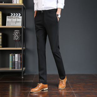 子男士 商务时尚 西裤 修身 直筒男式 裤 舒适柔软四季 韩版 百搭休闲长裤