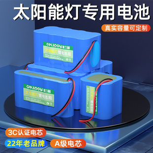 德力普太阳能路灯锂电池组3.2v大容量6.4伏通用监控户外电源12.8v