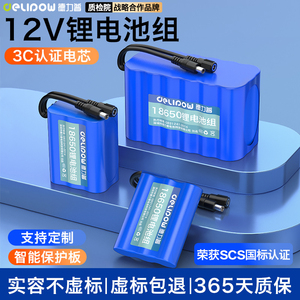 [3c认证电芯]德力普12v锂电池组