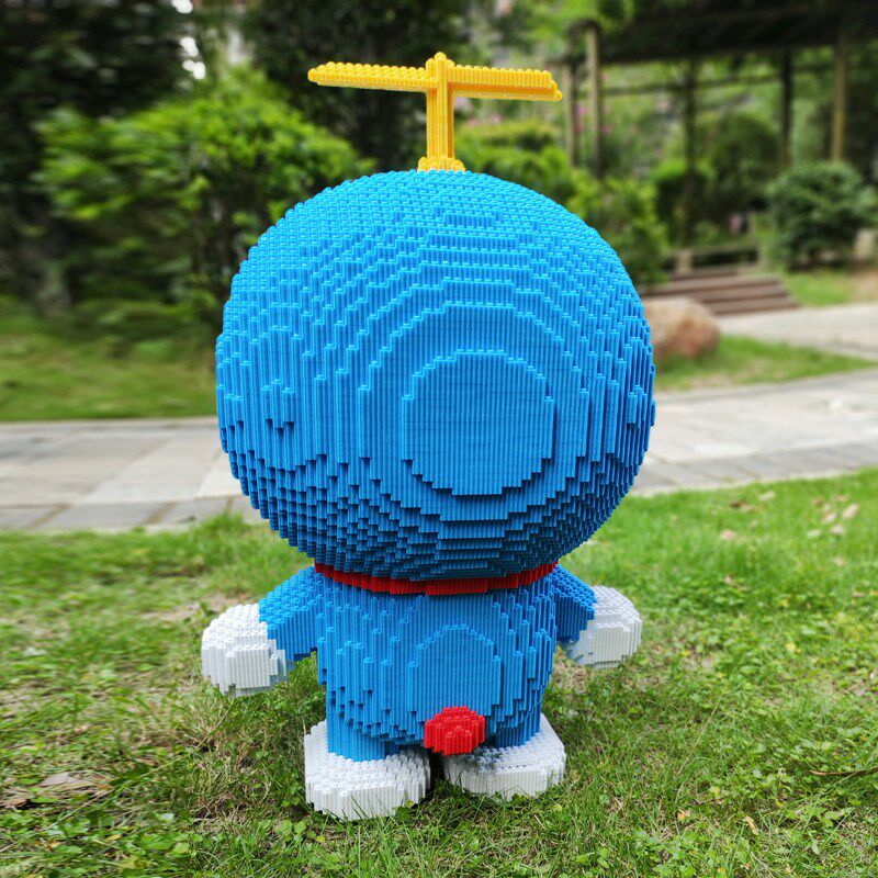 大型串联积木成人高难度益智组装玩具哆啦梦模型3D立体.拼图男孩