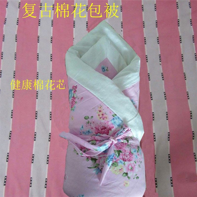 婴儿抱被新生儿春秋冬款纯棉宝宝包被加厚包巾婴童用品纯手工棉花