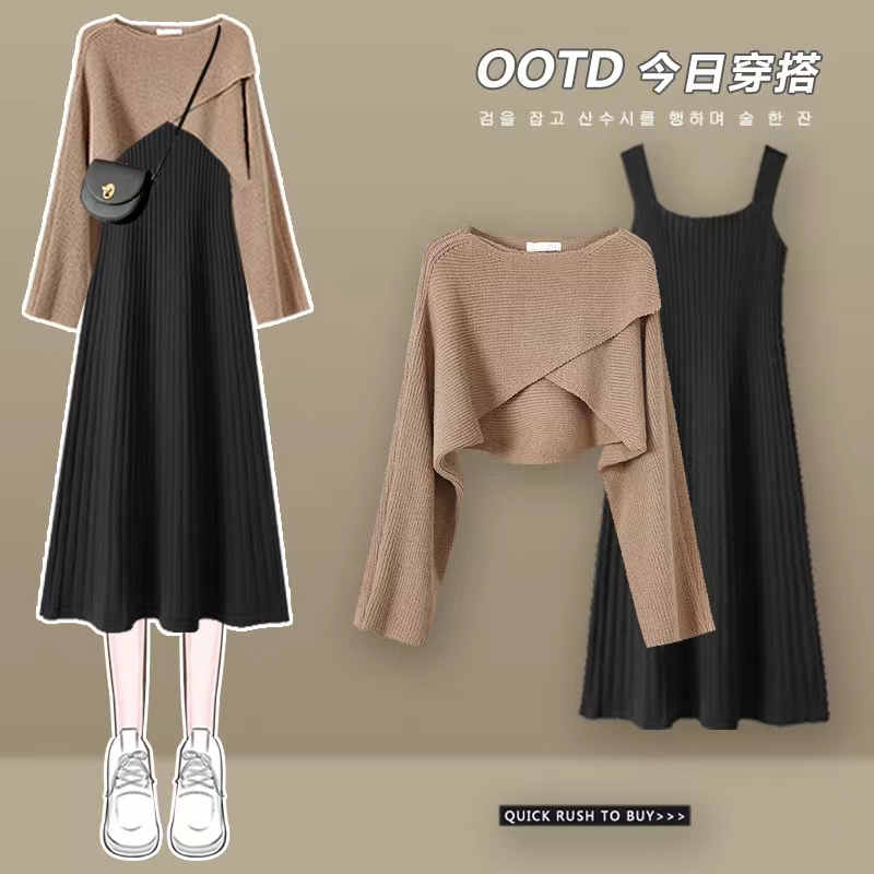 哺乳期女装秋季裙子套装外穿秋冬装连衣裙时尚外出辣妈Z款喂奶衣