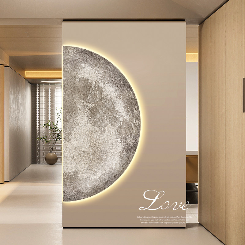 张小画 月球玄关装饰画侘寂风客厅沙发背景墙壁灯画卧室床头挂画,家居饰品,氛围画/灯画,淘宝优惠券,粉丝福利购,淘宝优惠卷