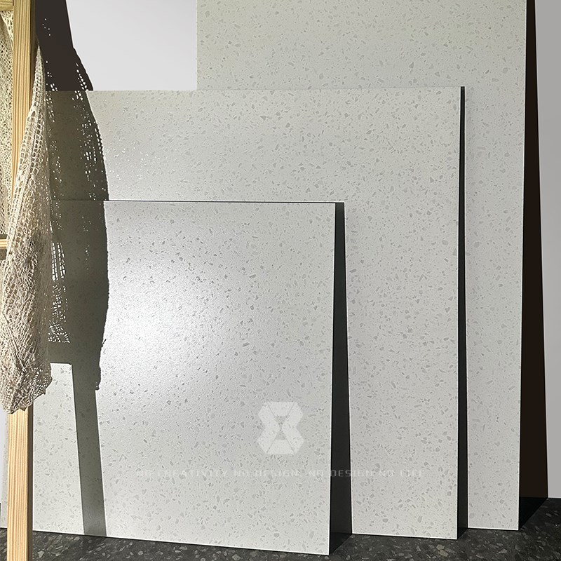 下陷釉哑光灰白水磨石瓷砖客餐厅厨房卫生间O防滑墙地砖服装连锁