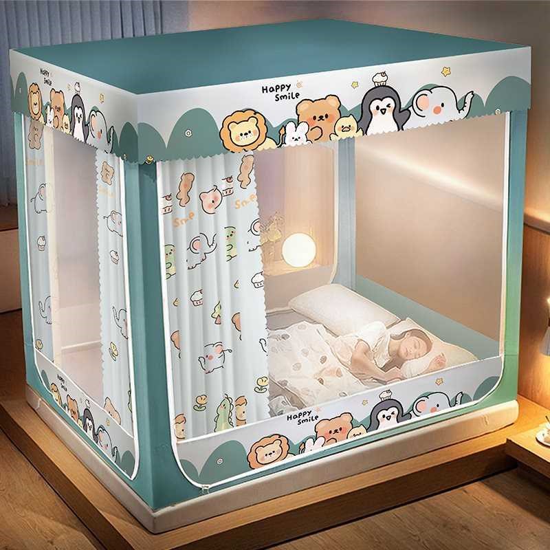 遮光床帘蚊帐家用卧室新款帘子床幔床围挡布蒙古S包遮挡帘防摔儿