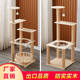 全实木猫爬架带猫抓板柱形猫架高级小户型城堡高层树干藤编爬架笼