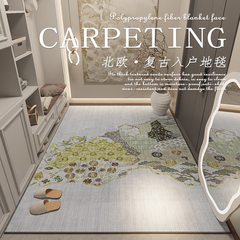 地垫入户门垫进门家用地毯客厅防滑高级玄关脚垫可裁剪大门口垫子