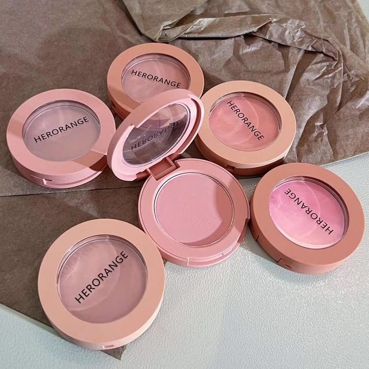 嫩妹奶油粉女学生柔雾感单色腮红低饱和蜜桃橘哑光自然HERORANGE,彩妆/香水/美妆工具,腮红/胭脂,淘宝优惠券,粉丝福利购,淘宝优惠卷