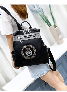 B1001英国Clous Krause头层牛皮女士小蜜蜂双肩背包8133860201