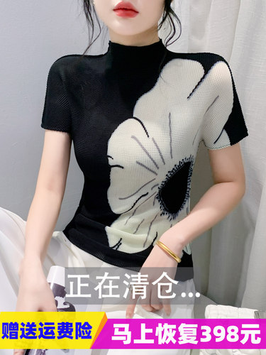 气质3D褶皱大莲花个性设计感上衣
