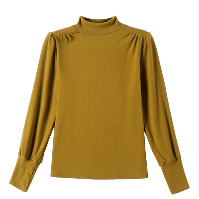 半高领加绒打底衫洋气宽松上衣