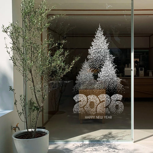 圣诞窗户贴纸装饰静电贴2026圣诞