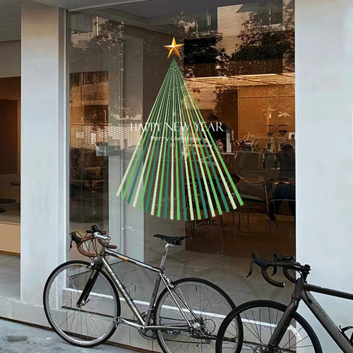 圣诞节装饰品橱窗店铺玻璃贴纸