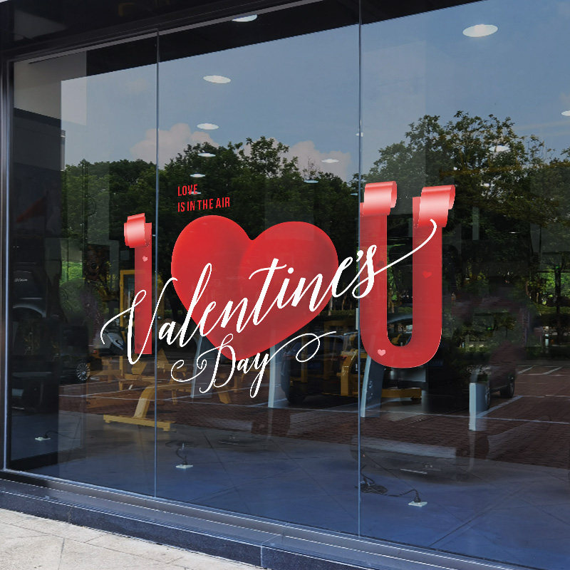 情人节贴纸ILOVEYOU创意橱窗静电贴纸表白日玻璃贴画英文个性装饰,家居饰品,玻璃膜/贴,淘宝优惠券,粉丝福利购,淘宝优惠卷
