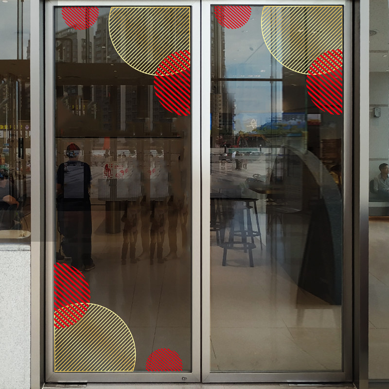 圆形角花装饰创意店铺玻璃橱窗贴纸公司场景布置厨房门贴家用静电,家居饰品,软装墙贴,淘宝优惠券,粉丝福利购,淘宝优惠卷