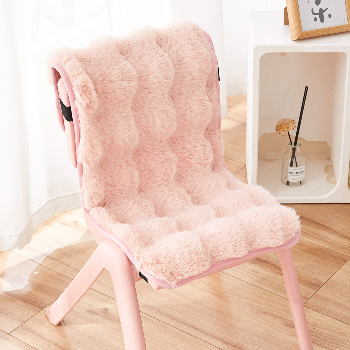 冬季毛绒一体靠背椅屁股垫幼儿园宝宝凳子垫加厚防滑学生教室椅套,居家布艺,椅套/椅垫,淘宝优惠券,粉丝福利购,淘宝优惠卷