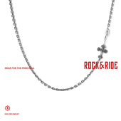 可配吊坠925纯银配饰潮流男款 ROCKRIDE 自由十字项链配链