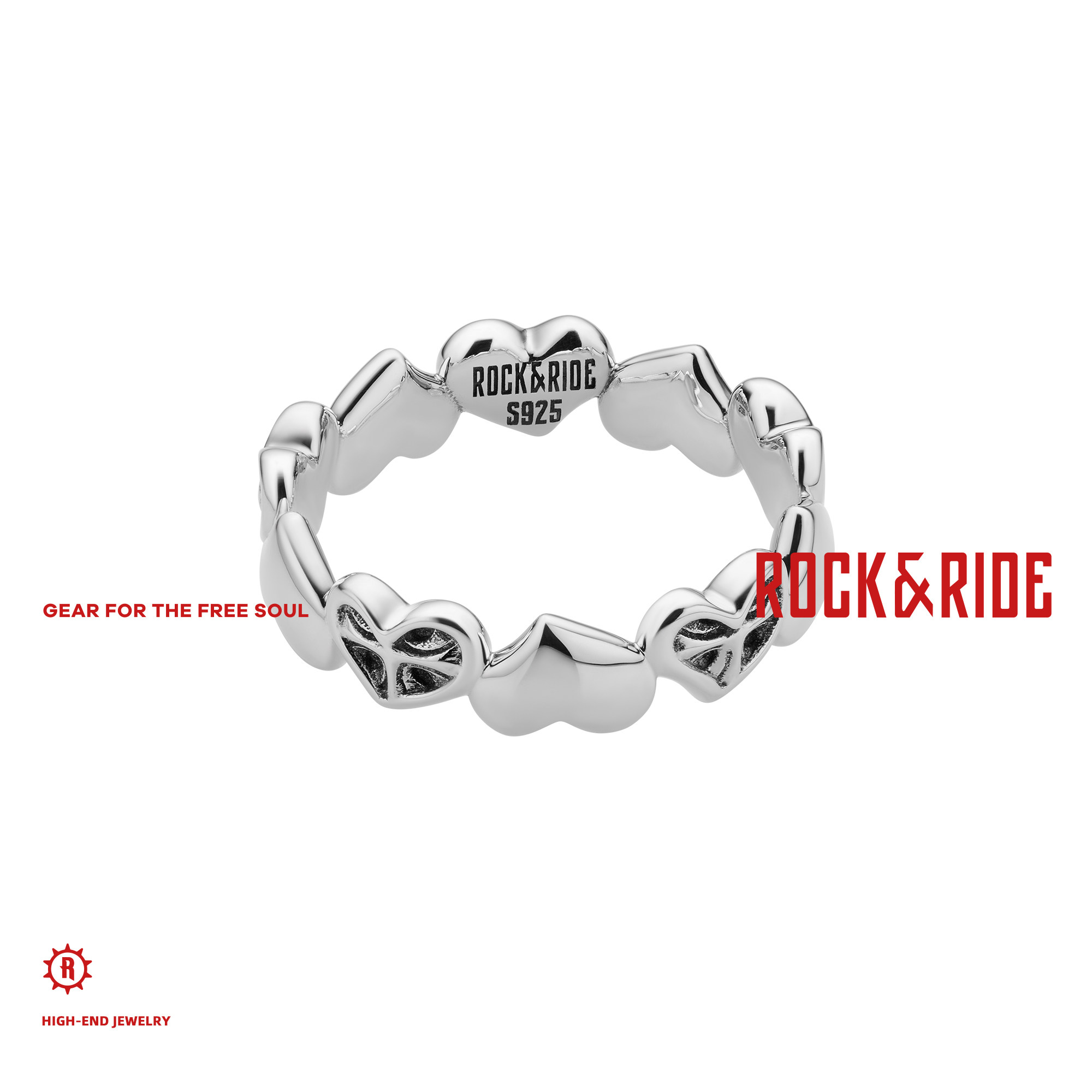 rockride送礼戒指925纯银