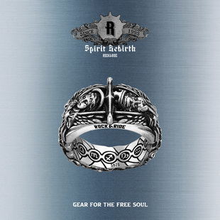 [新品]ROCKRIDE双子座戒指 新款重生十二星座气质高级男925银送礼