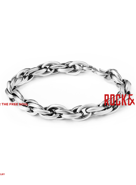 [礼物推荐]ROCKRIDE 自由循环手链 纯银男士潮个性欧美设计感男款