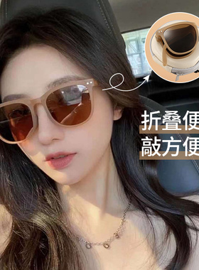 折叠太阳镜女偏光防紫外线开车潮