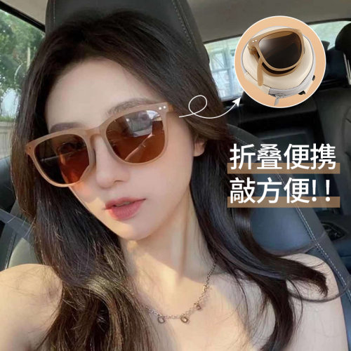 折叠太阳镜女偏光防紫外线开车潮