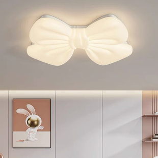 2026新款卧室吸顶灯现代简约led女孩子儿童房灯奶油风蝴蝶结吊灯