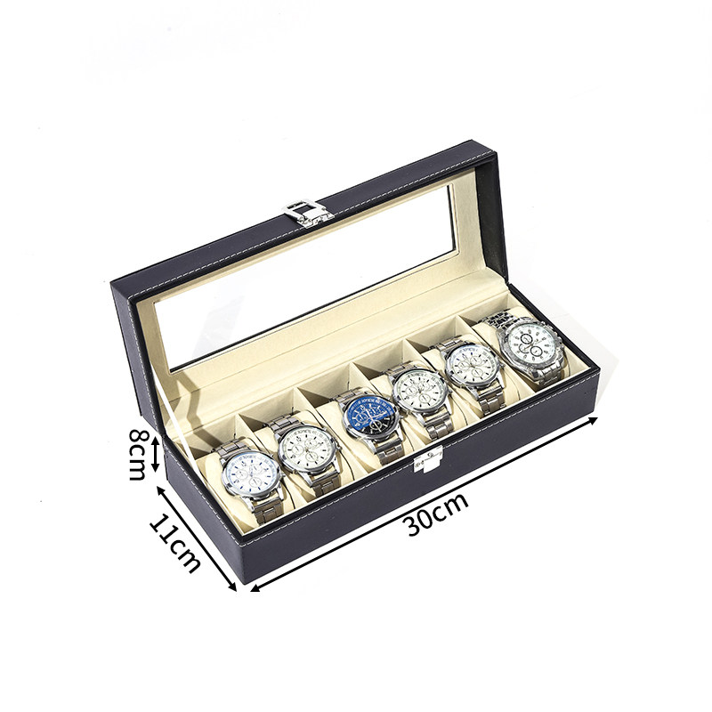 thumbnail for Leather watch box, storage box, home watch box, finishing box, high-end exquisite display box, mechanical watch, jewelry box