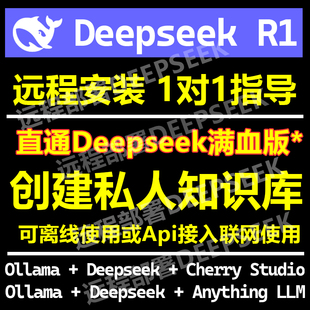 Deepseek本地部署远程创建个人知识库硅基流动api接入满血版联网
