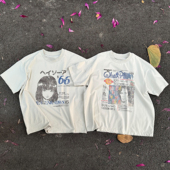 印花Tee短袖 Erole「原创正品 」涩谷女孩250g做旧破边数码 vintage