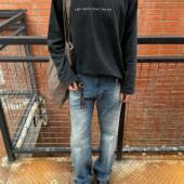 cleanfit Erole 2024秋雾蓝浅水洗做旧宽松直筒牛仔裤 Vintage569