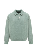 Erole软糯氛围感圈圈纱针织毛衣短宽boxy版 型慵懒亲肤长袖 上衣