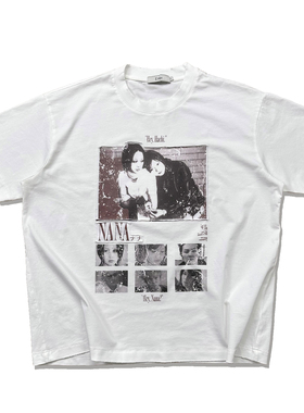 Erole ‘Nana’ new vintage230克贴布绣单缝线数码印花破坏短袖