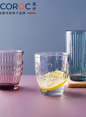 高诺钢化玻璃杯餐厅酒杯泡茶杯子耐热涑口杯果汁饮料杯威士忌酒杯