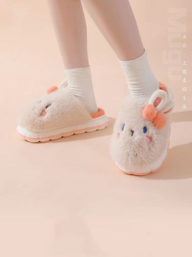 秋冬厚底踩屎感EVA米貂兔子