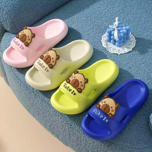 卡通男女童夏季eva厚底凉拖