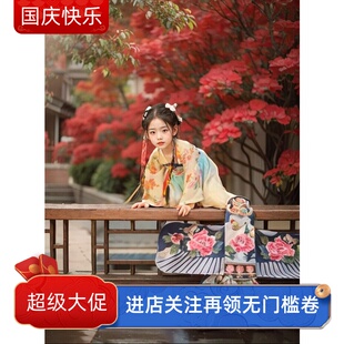 女童汉服宝宝儿童唐装中国风小女孩刺绣龙女夏天七分袖薄款连衣裙