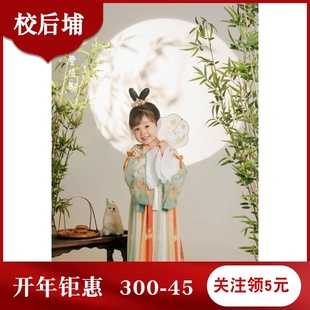 高档女童汉服唐代小清新重工国风洛丽塔超仙大唐公主古装纱裙礼服