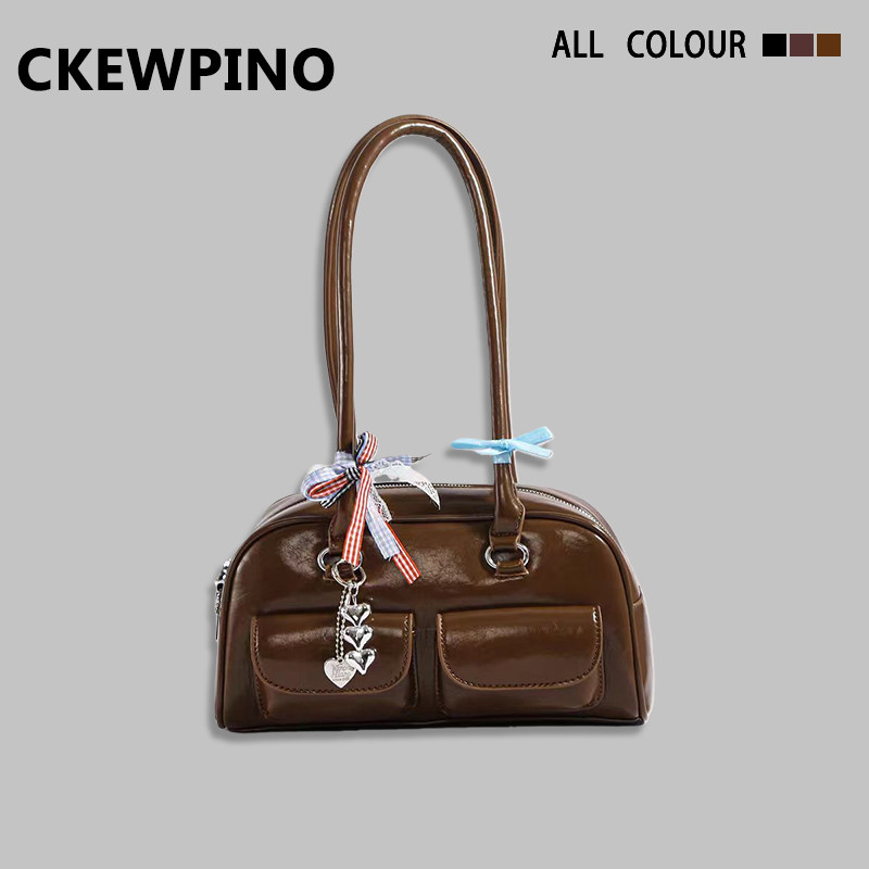 CK品牌保龄球包包女大容量单肩腋下枕头包ins复古手提单肩包