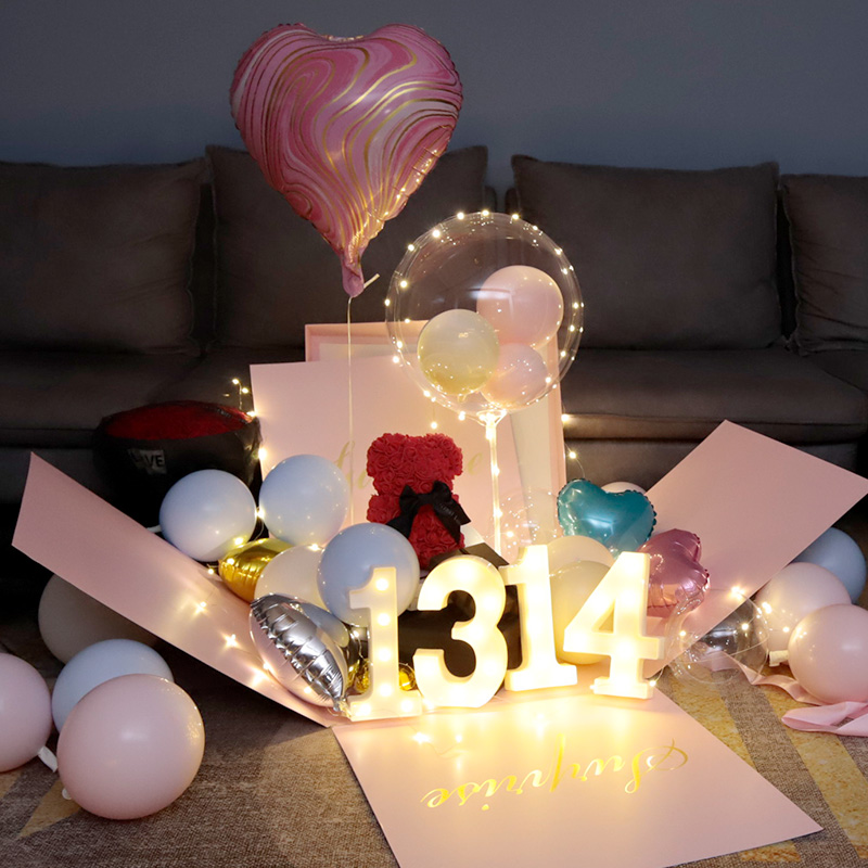 惊喜盒子爆炸创意网红告白气球