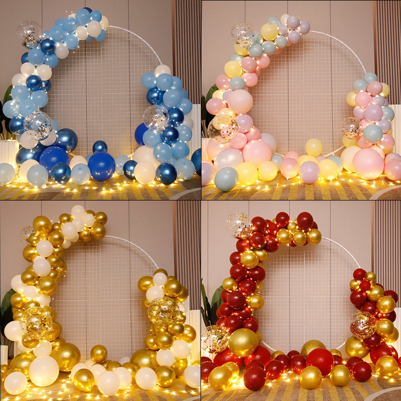 气球链条网格架铁生日布置气球派对背景装饰周年庆活动气球子免贴