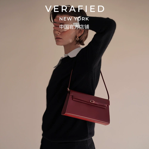 Бордовая маленькая сумка клатч, сумка на одно плечо, изысканный стиль