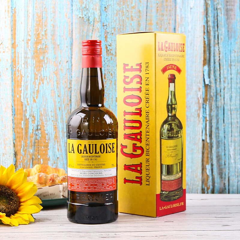 原瓶进口法国LaGauloise高卢利口酒黄绿草本苦味酒鸡尾酒调酒基酒