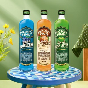 米其芬蓝莓奶糖味利口酒苹果力娇酒荷兰原瓶进口MICKEY FINN洋酒
