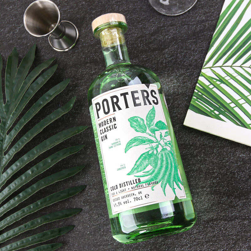 原瓶进口PORTER'S波特金酒现代经典 700mL  英国现代经典杜松子酒