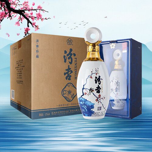 汾杏清雅珍藏53度清香型白酒礼盒白酒整箱 53%vol 475mL 6瓶