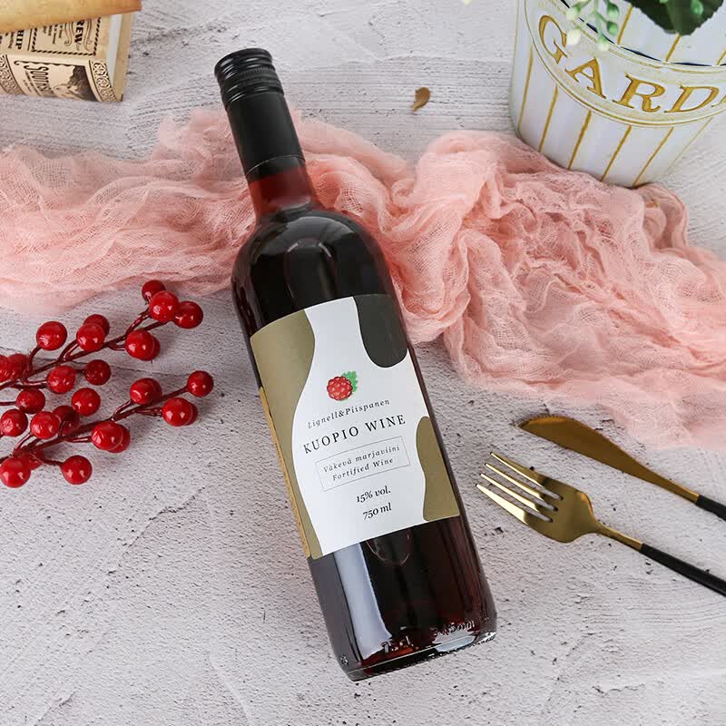 库奥皮奥甜红酒芬兰原瓶进口甜红酒葡萄酒 女士微醺甜酒750mL