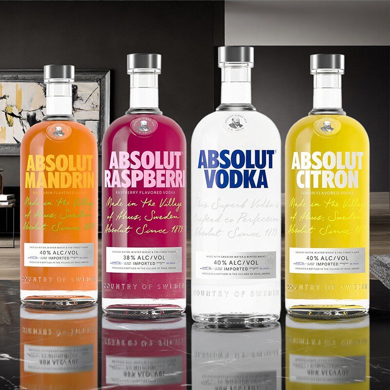 【原瓶进口】瑞典经典绝对伏特加洋酒果口味烈酒700ml正品洋酒